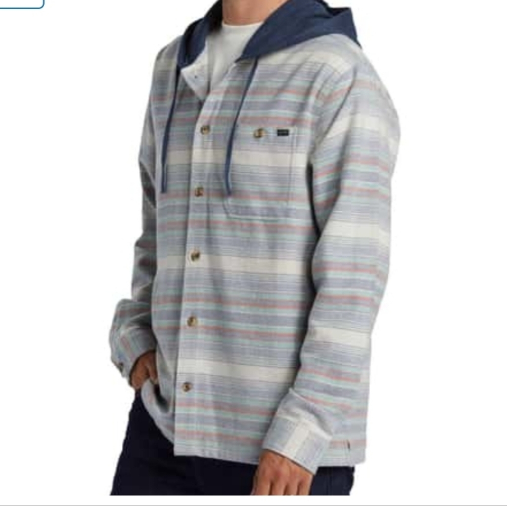 Billabong Men's Baja Flannel Hoodie - Picture 2 of 7